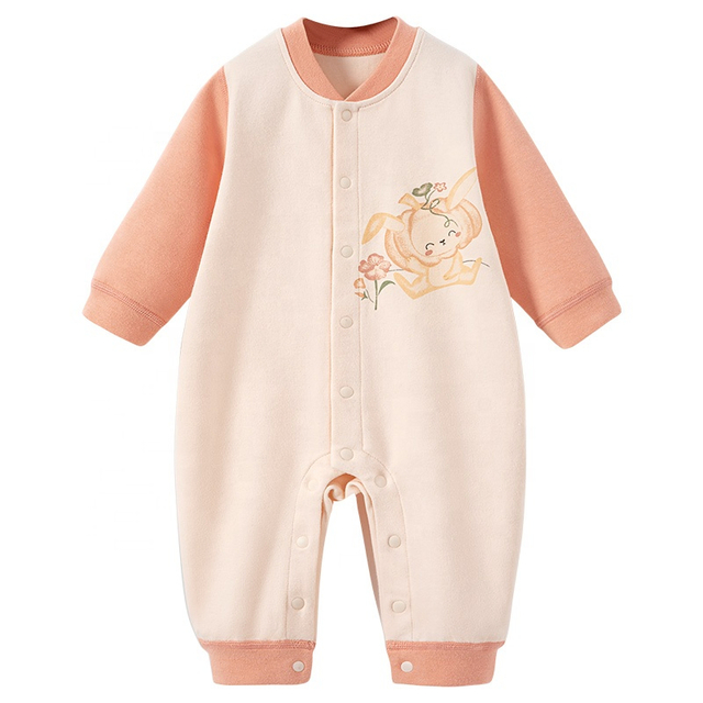 2024 Eco-friendly Soft Cotton Baby Romper Breathable Comfortable Infant Bodysuit with Customized Logo Printing