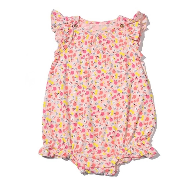 Custom Made Baby Girl Summer Romper 100% Cotton or 95% Bamboo Breathable Fabric with Ruffle Sleeves