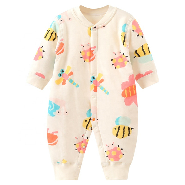 100% Cotton Breathable Baby Romper with Customizable Logo for Newborn Jumpsuit