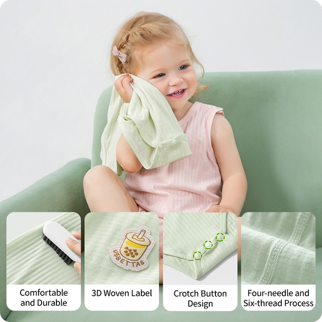 100% Cotton Jacquard Knitted Baby Romper - Eco-friendly Soft Comfortable Unisex Infant Bodysuit for Newborn Clothing
