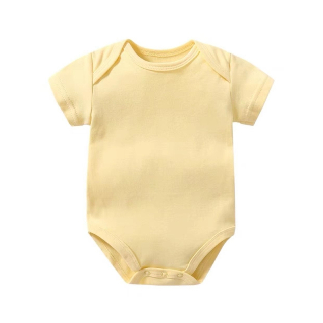Breathable Fabric Baby Romper with 95% Bamboo 5% Spandex and Customizable Design for Infants