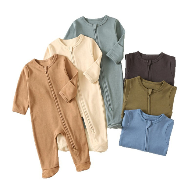Custom 100% Cotton Eco-friendly Breathable Baby Romper Newborn Jumpsuit for Boys & Girls