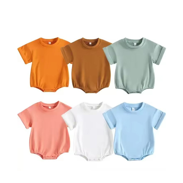 100% Cotton Baby Romper with Breathable Fabric and Customizable Design for Toddlers