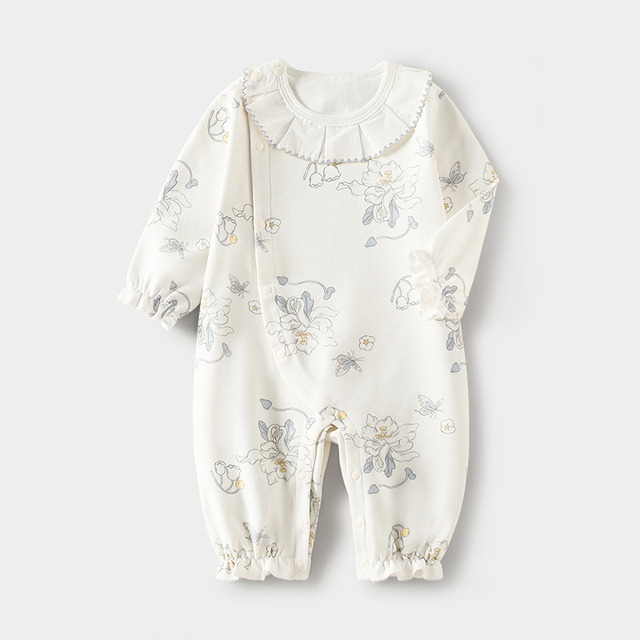 Foldable Bamboo Cotton Gauze Baby Rompers Comfortable Breathable Toddler Jumpsuit for Newborns