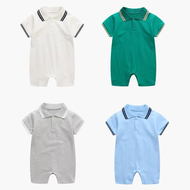 OEM Bamboo Baby Romper with 95% Bamboo & 5% Spandex - Breathable & Anti-Bacterial Customizable Infant Coverall