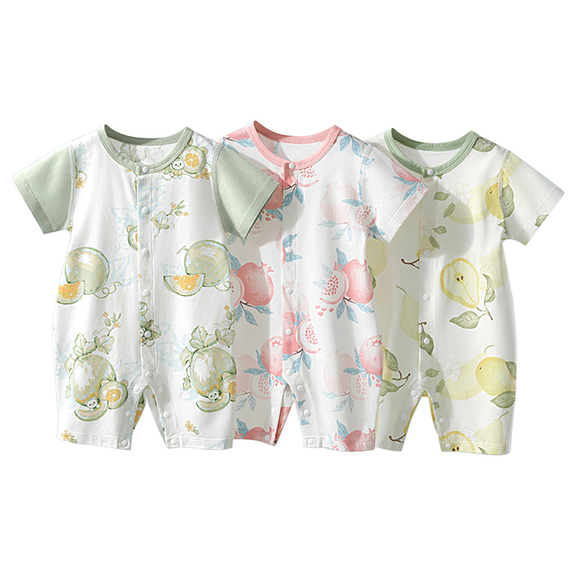 100% Cotton Baby Romper Comfortable Breathable Newborn Onesie with Unisex Design