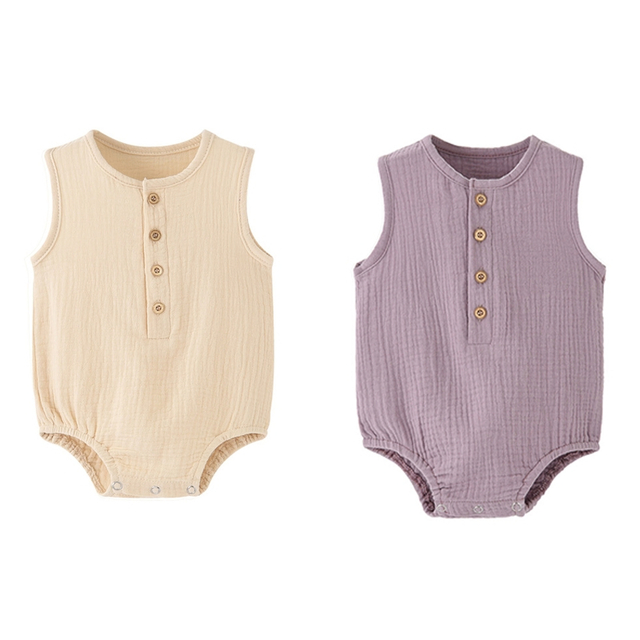 Eco-friendly 100% Cotton Baby Romper with Custom Designs for Newborns 0-24M