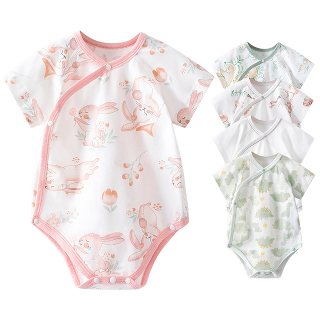 100% Cotton Breathable Baby Romper with Customizable Designs for Comfortable Infant Wear